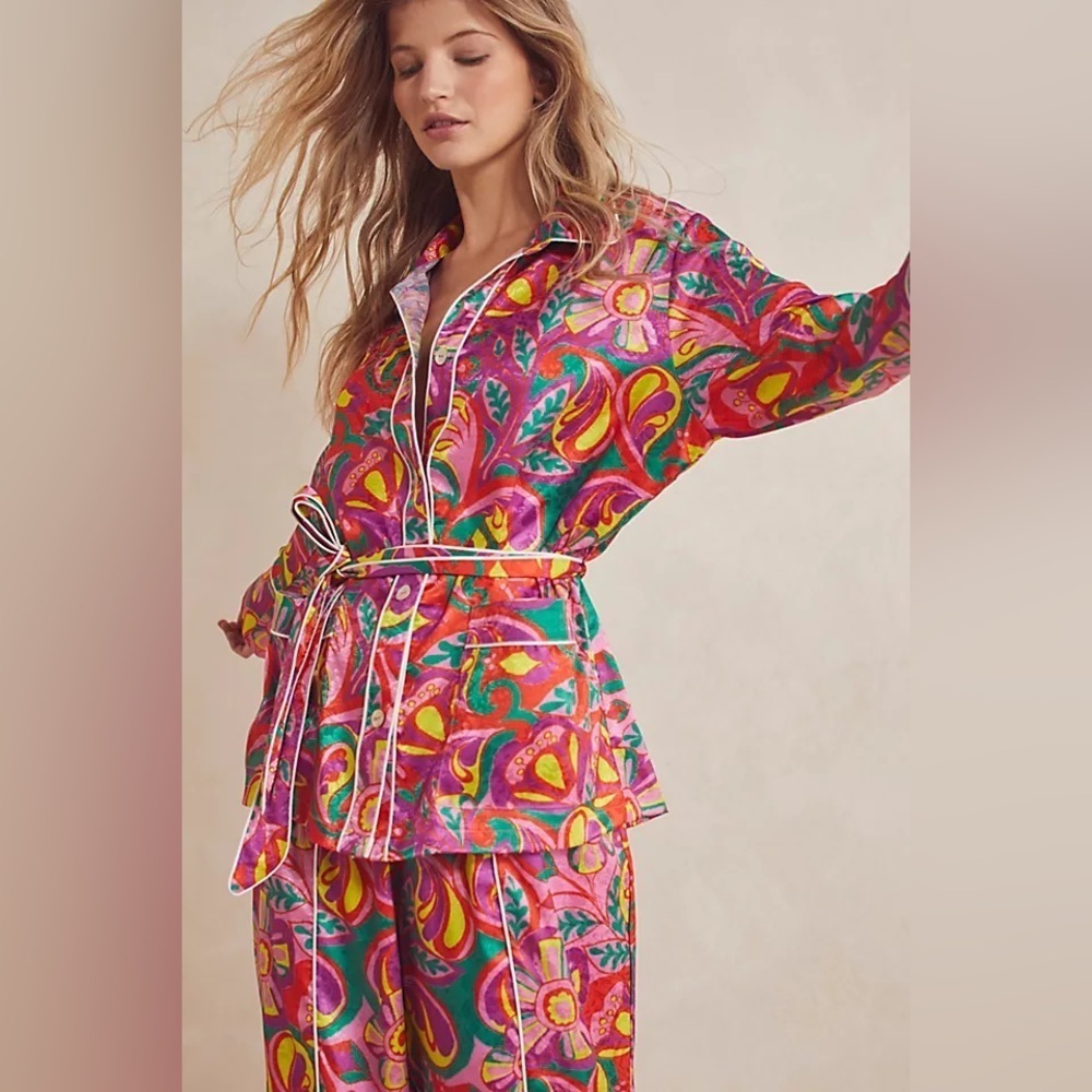 Kilo Brava Leisure Suit Sleep Set Colorful Floral Pajama Set PJ